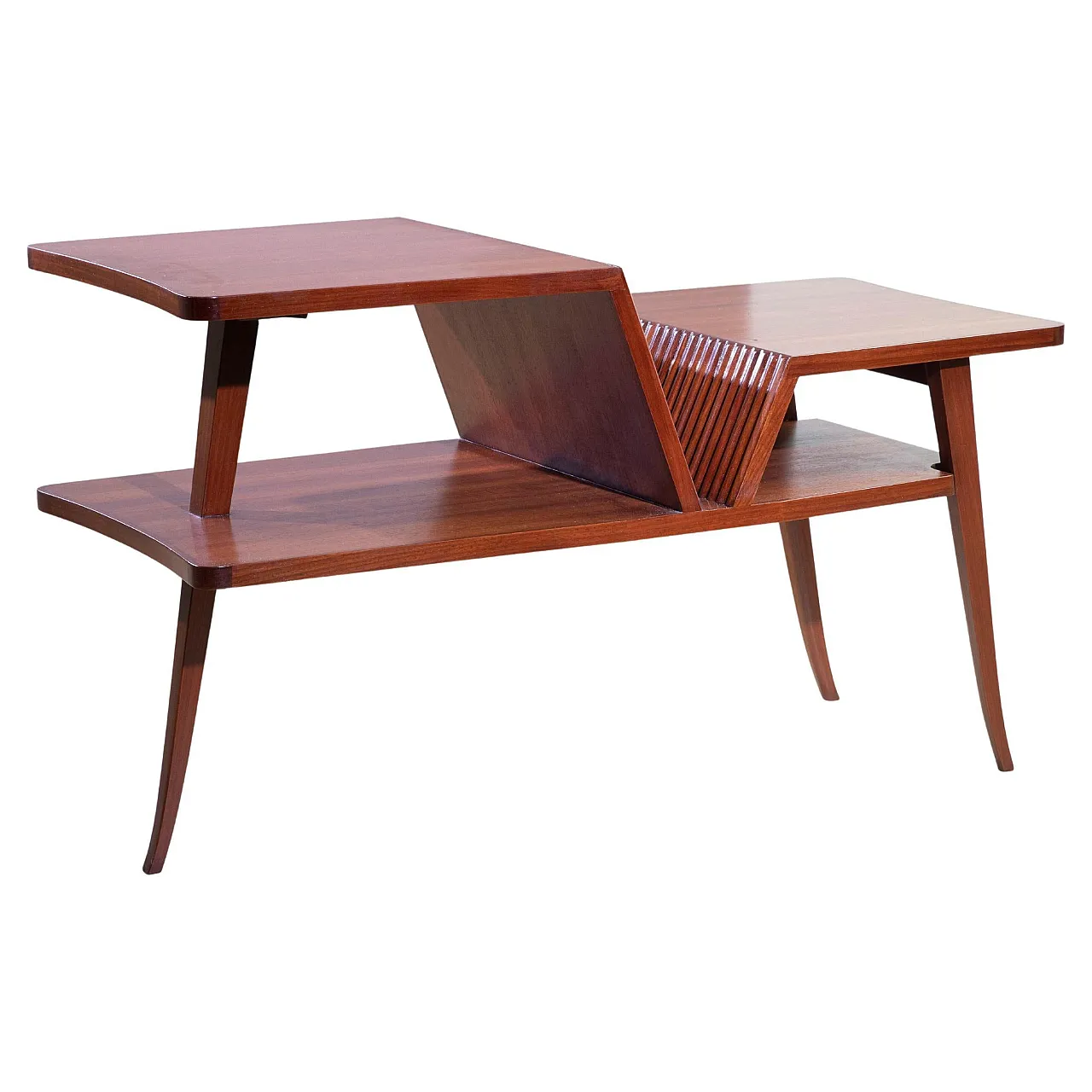 Low three-legged coffee table for living room, 1950s 1
