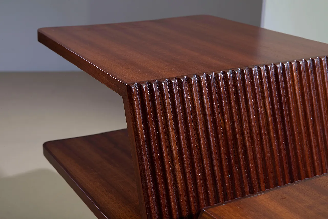 Low three-legged coffee table for living room, 1950s 4