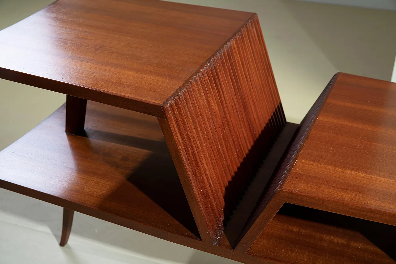 Low three-legged coffee table for living room, 1950s 7