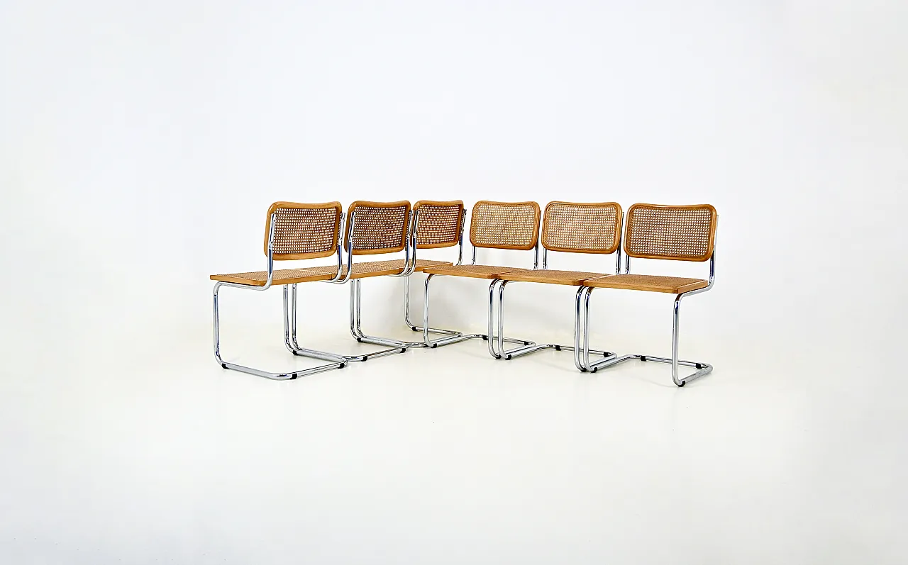 Dining Chairs Style B32 by Marcel Breuer, Set of 6 1