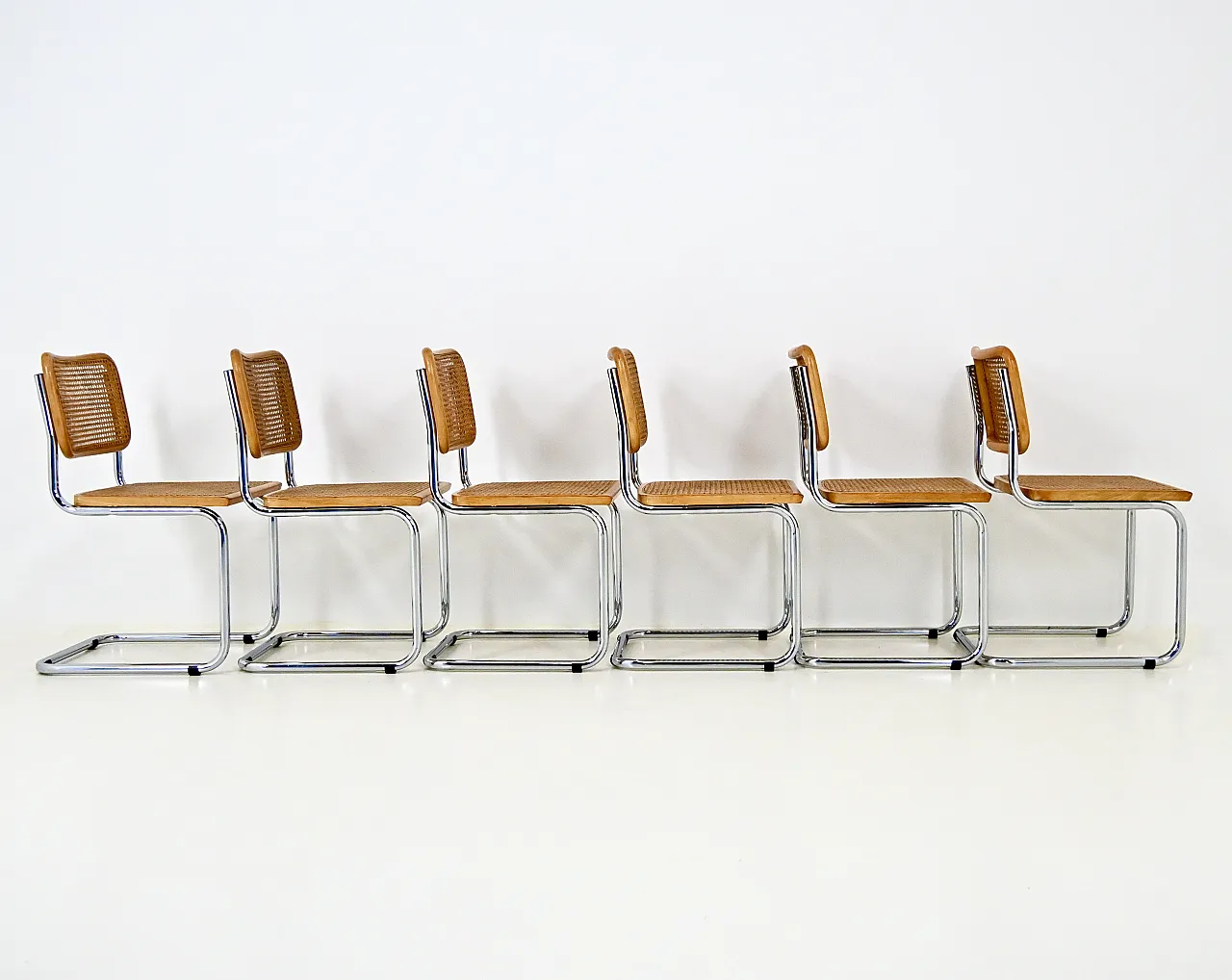 Dining Chairs Style B32 by Marcel Breuer, Set of 6 4
