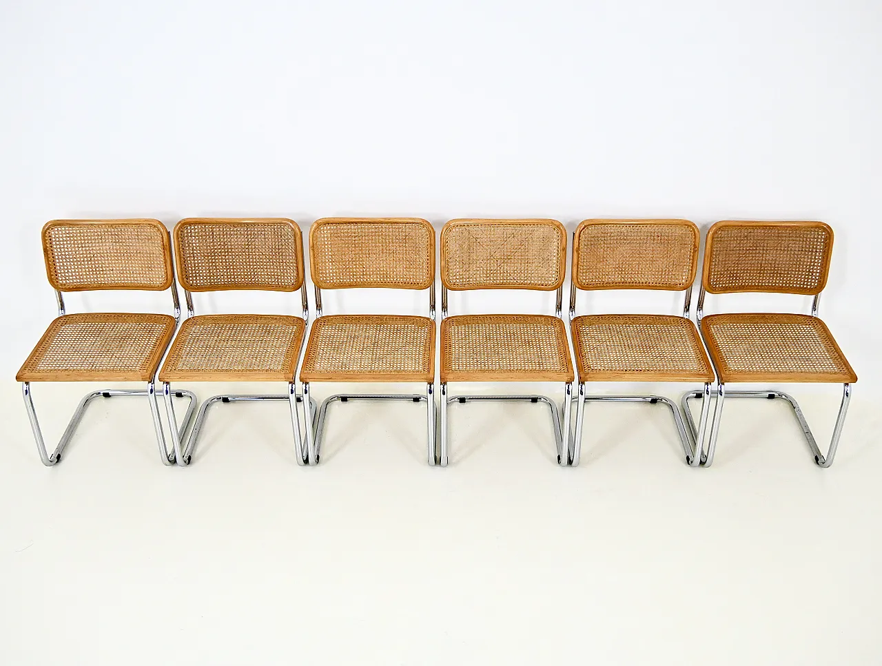 Dining Chairs Style B32 by Marcel Breuer, Set of 6 7