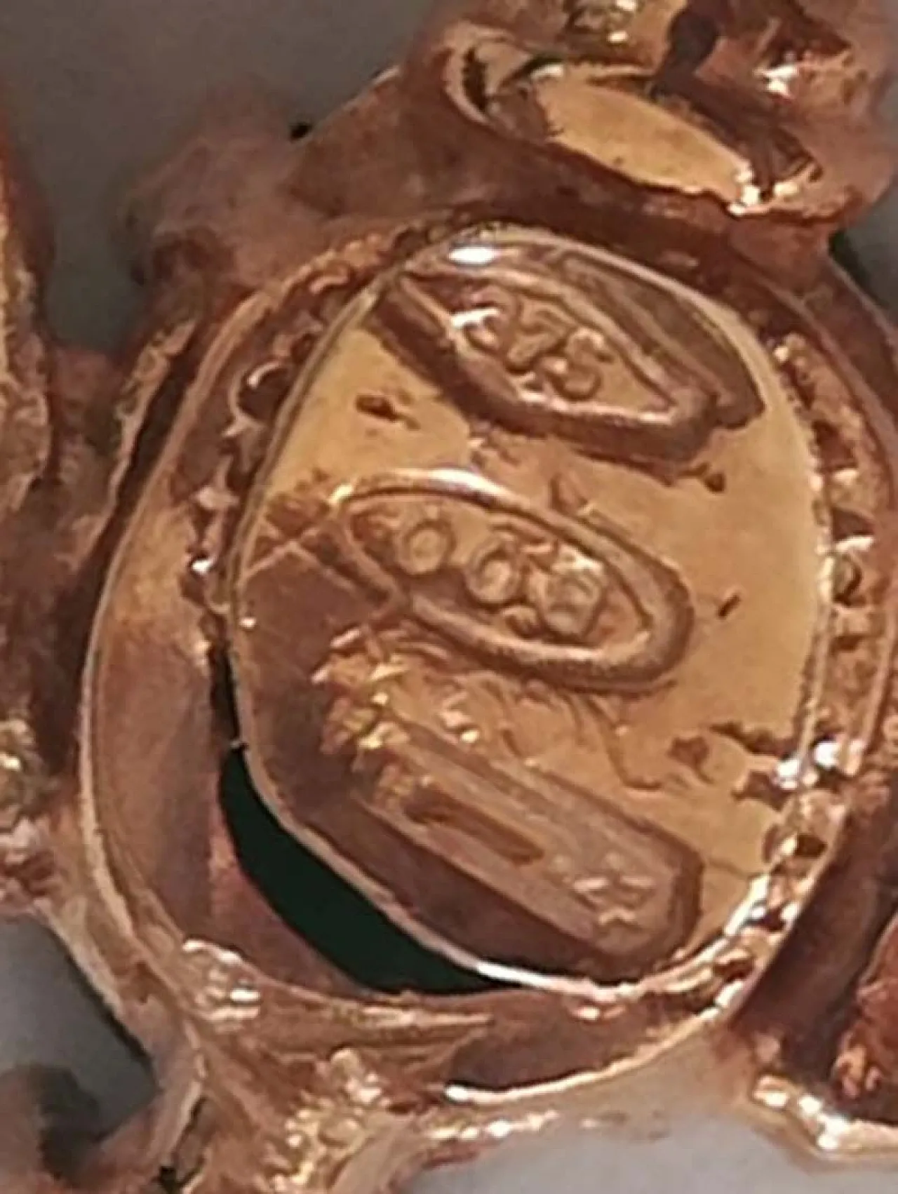 Orecchini con agata, zaffiri, diamanti, oro rosa e argento, anni '50 6