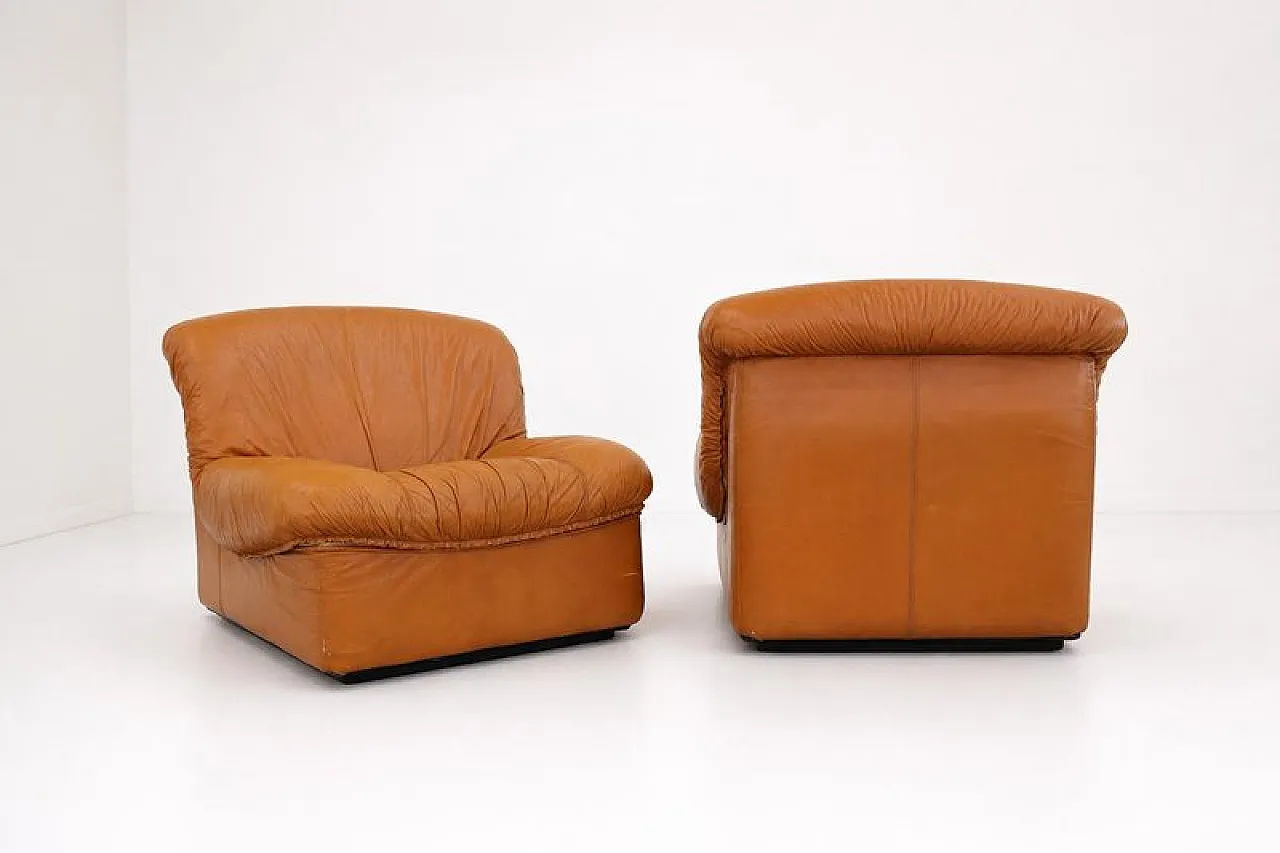 Pair of Giusy lounge chairs in leather from Neoflex, 1970s 3