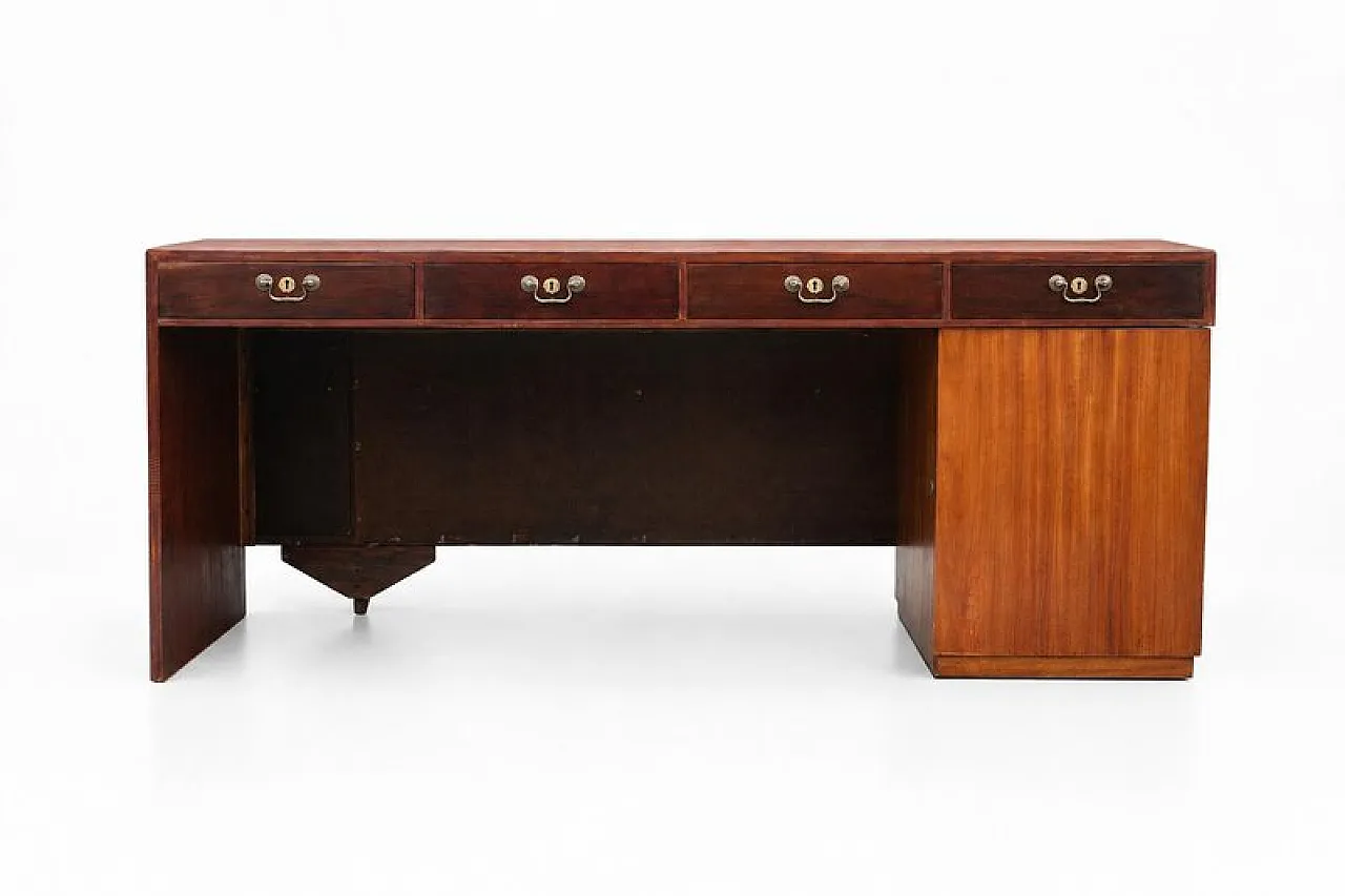 Scandinavian desk in teak and mahogany, 1940s 2