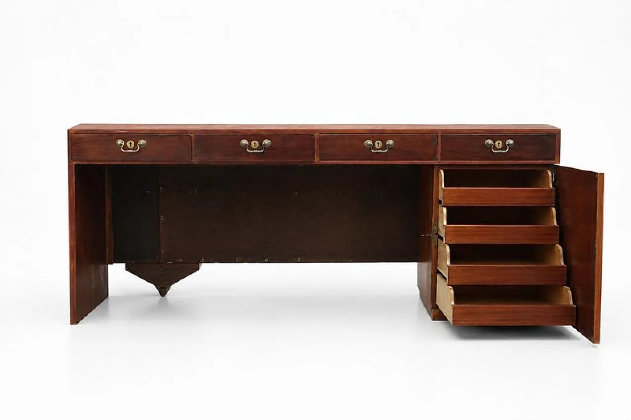 Scandinavian desk in teak and mahogany, 1940s 6