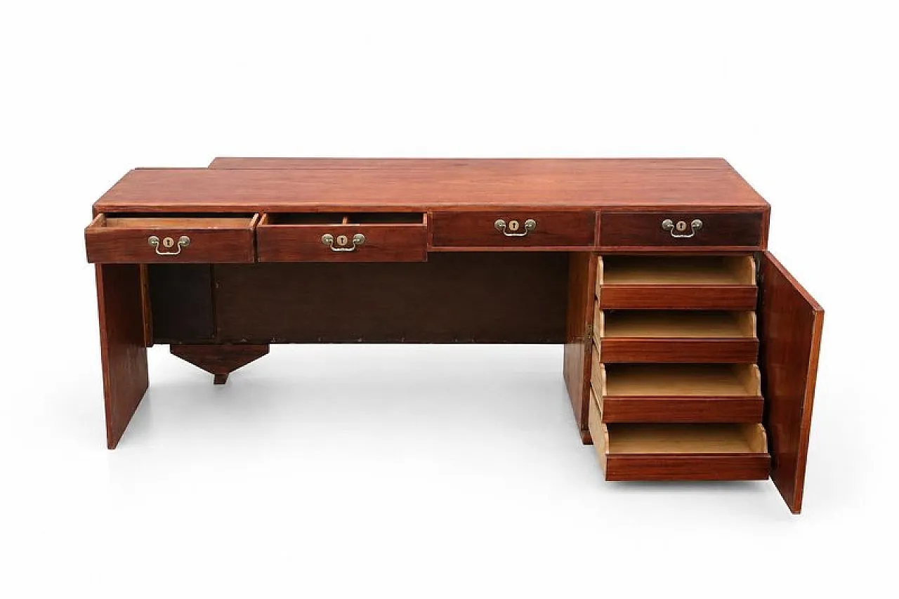 Scandinavian desk in teak and mahogany, 1940s 7