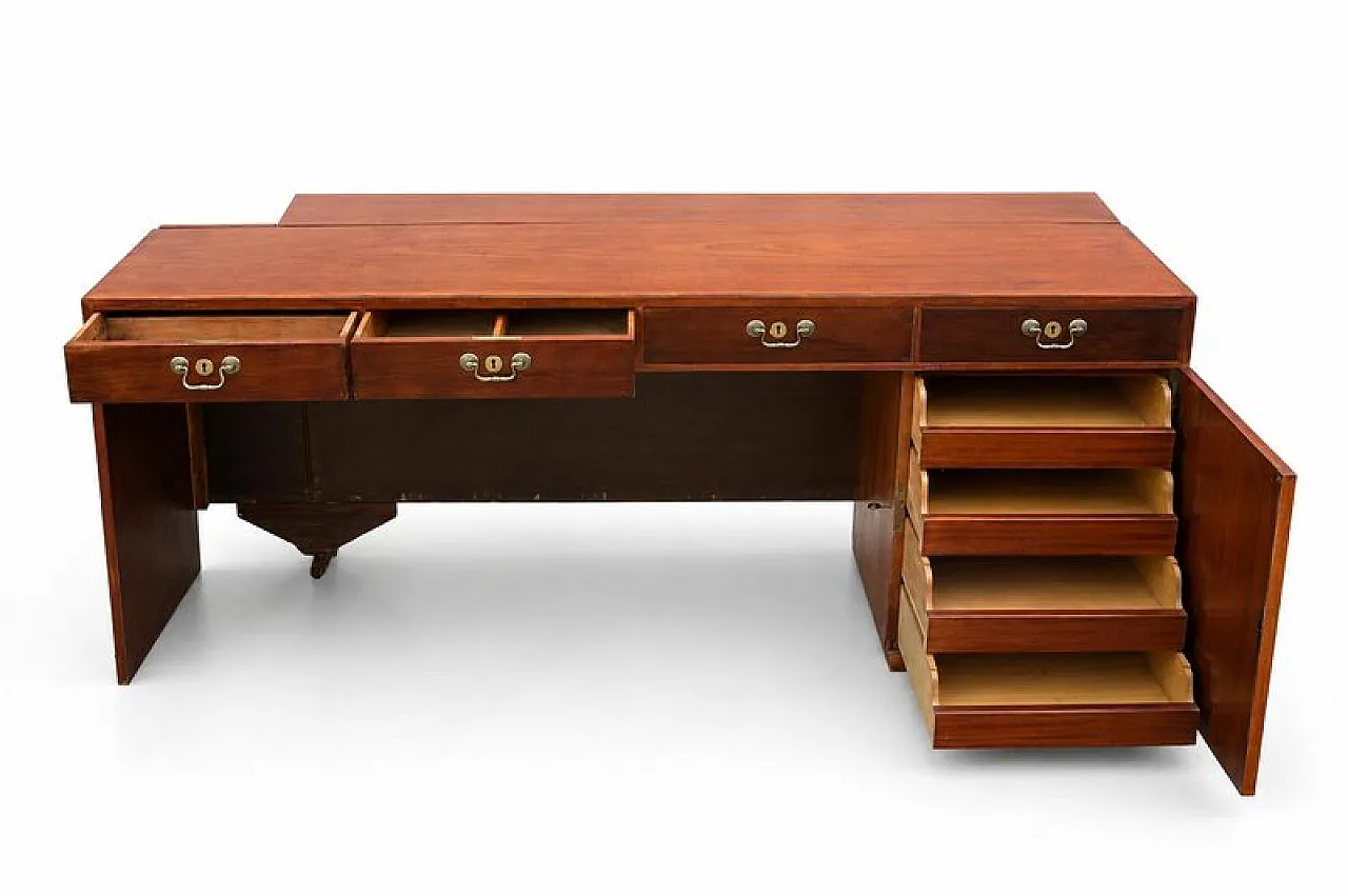 Scandinavian desk in teak and mahogany, 1940s 8