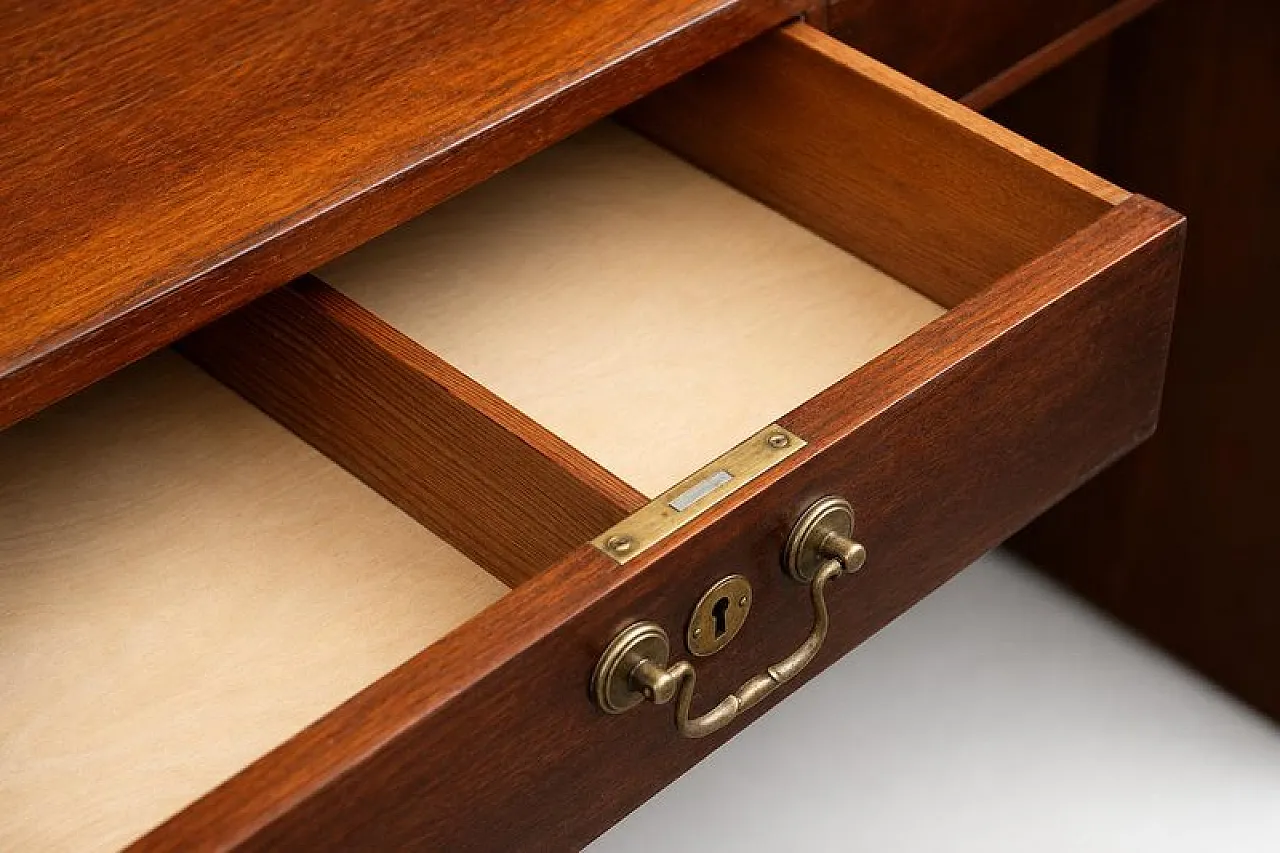 Scandinavian desk in teak and mahogany, 1940s 10