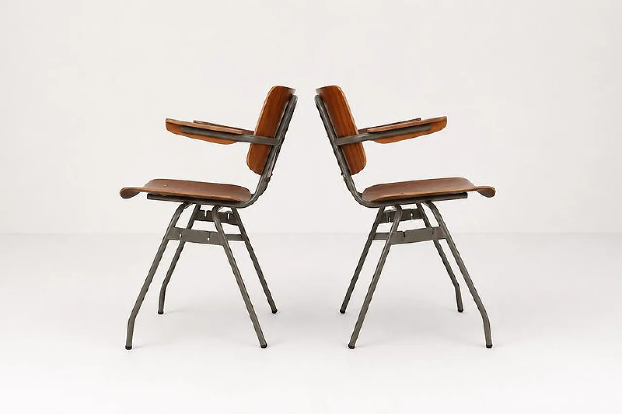 6 Stacking chairs by Kho Liang Le for Car Catwijk, 20th century 4