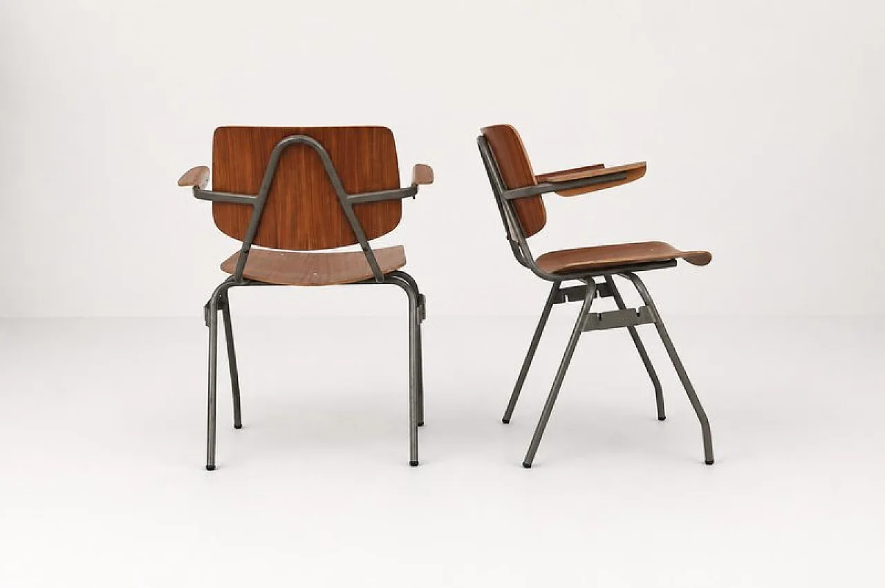 6 Stacking chairs by Kho Liang Le for Car Catwijk, 20th century 6