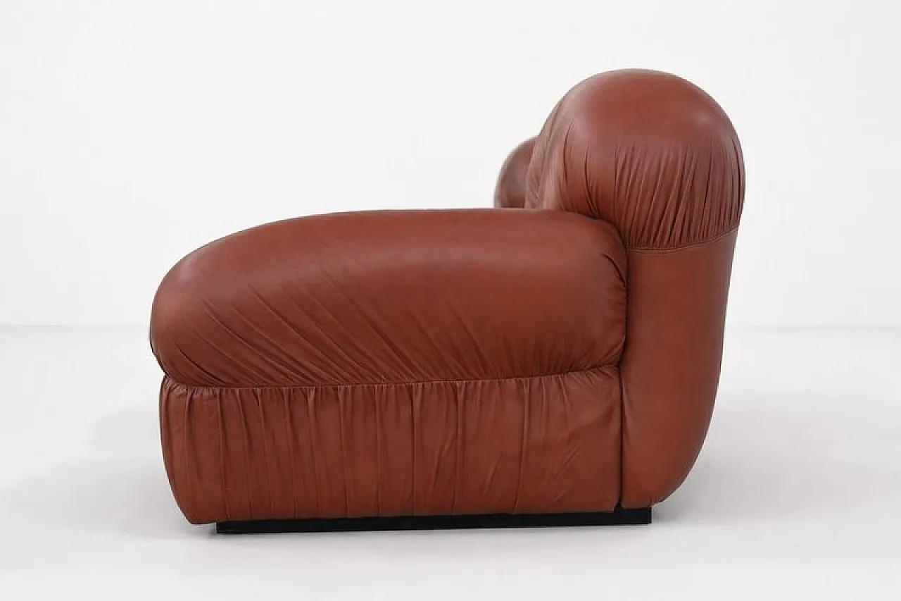 Pair of chairs in leather, 1970s 5