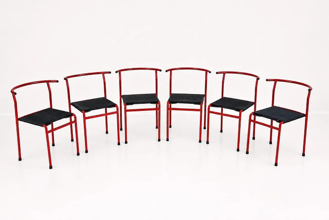6 Cafe chairs from Phillip Starck for Baleri Italia, 1980s 1