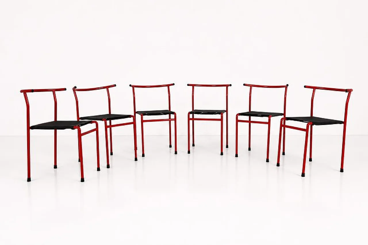 6 Cafe chairs from Phillip Starck for Baleri Italia, 1980s 2