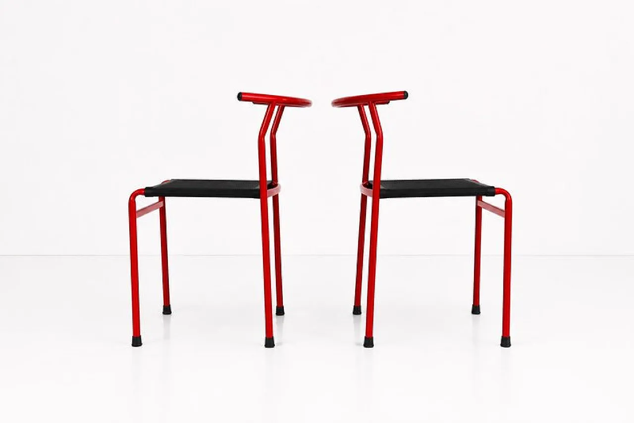 6 Cafe chairs from Phillip Starck for Baleri Italia, 1980s 4