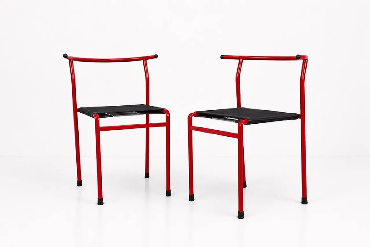 6 Cafe chairs from Phillip Starck for Baleri Italia, 1980s 5