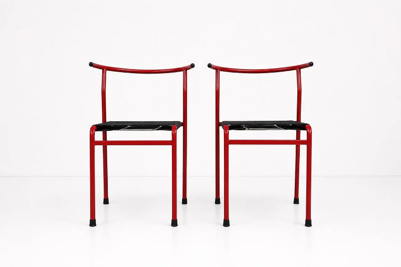 6 Cafe chairs from Phillip Starck for Baleri Italia, 1980s 6