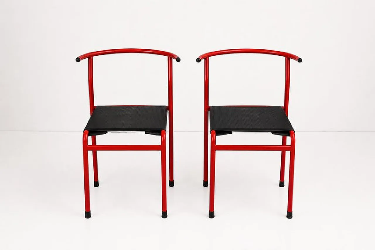 6 Cafe chairs from Phillip Starck for Baleri Italia, 1980s 7