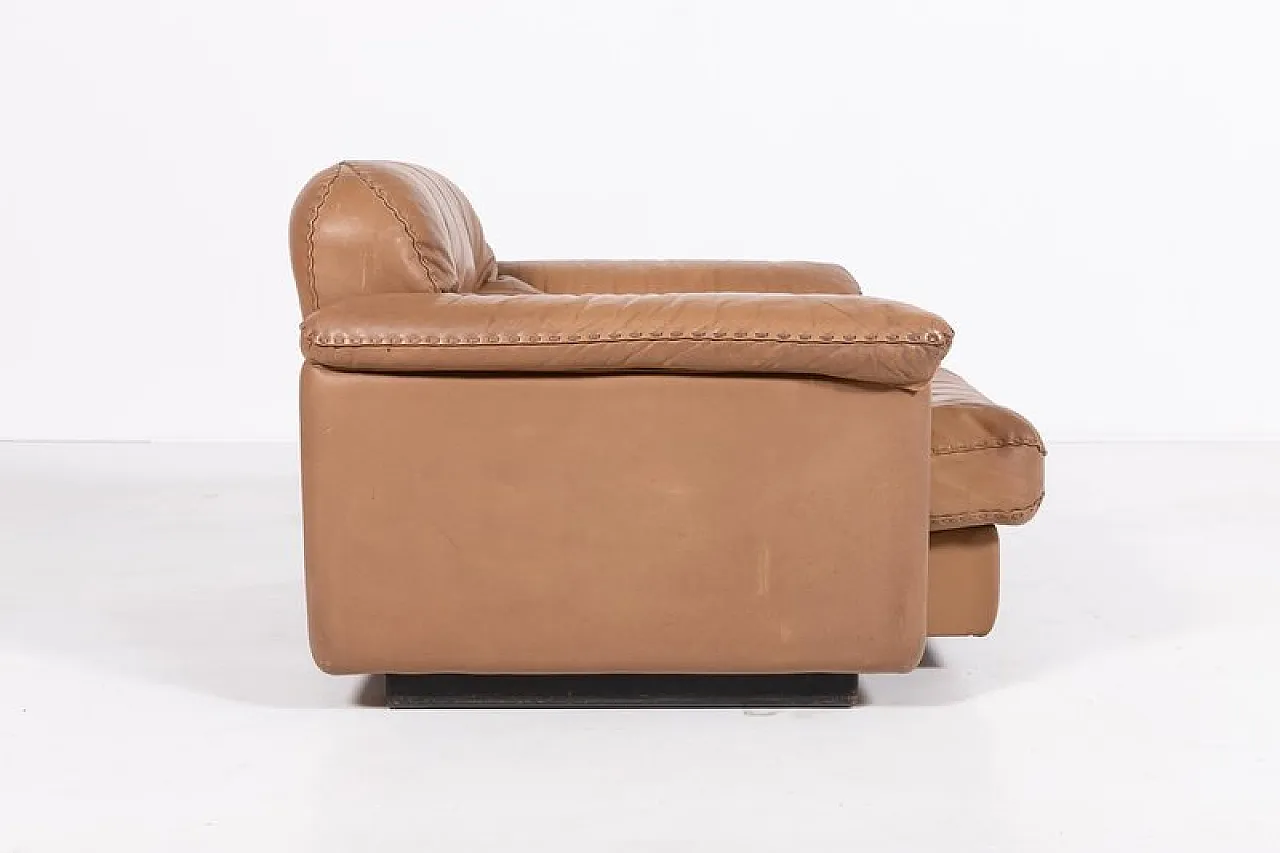 DS 101 Lounge chair in leather with ottoman from de Sede, 1970s 4