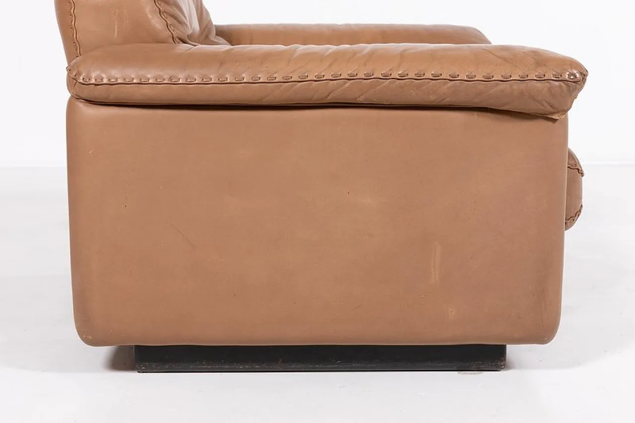 DS 101 Lounge chair in leather with ottoman from de Sede, 1970s 6