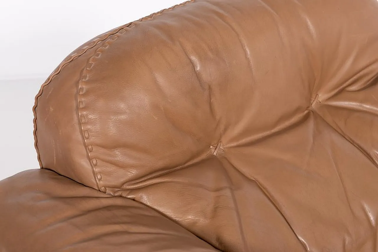 DS 101 Lounge chair in leather with ottoman from de Sede, 1970s 7