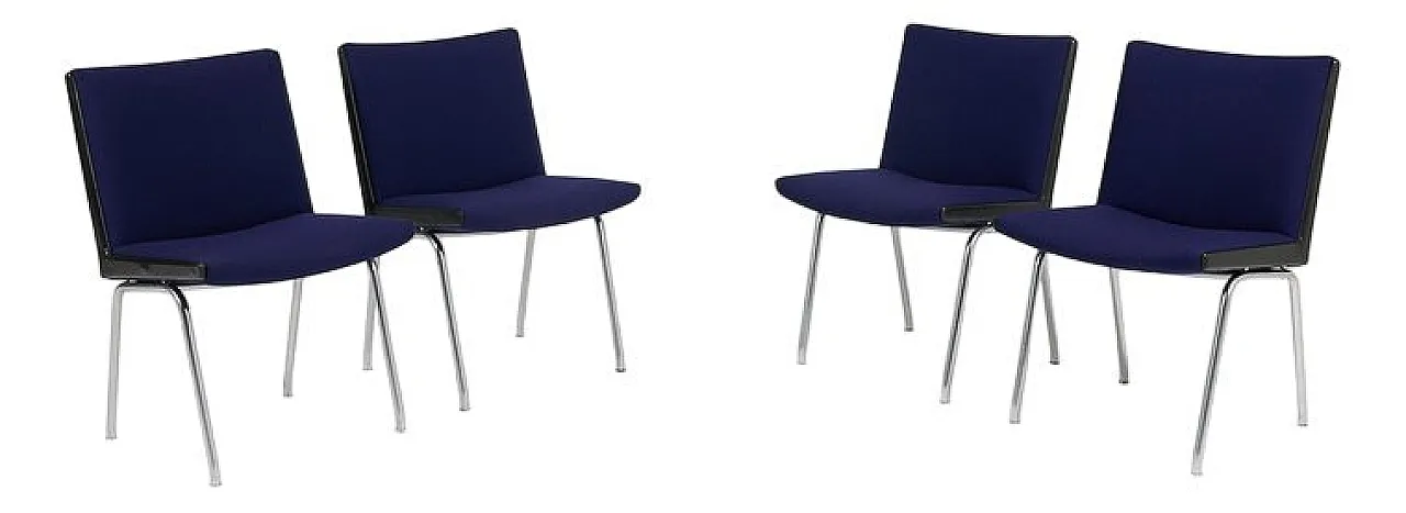 4 Airport chairs by Hans J. Wegner, 20th century 1