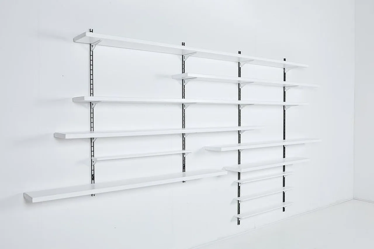 Modern modular wall shelving system, 1960s 8
