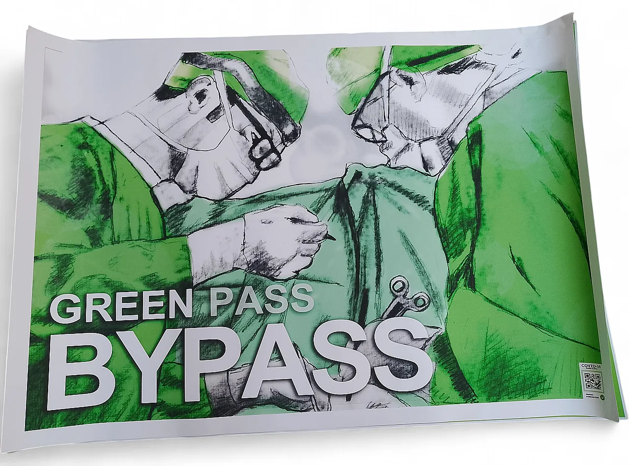 "Green pass Bypass" poster 5