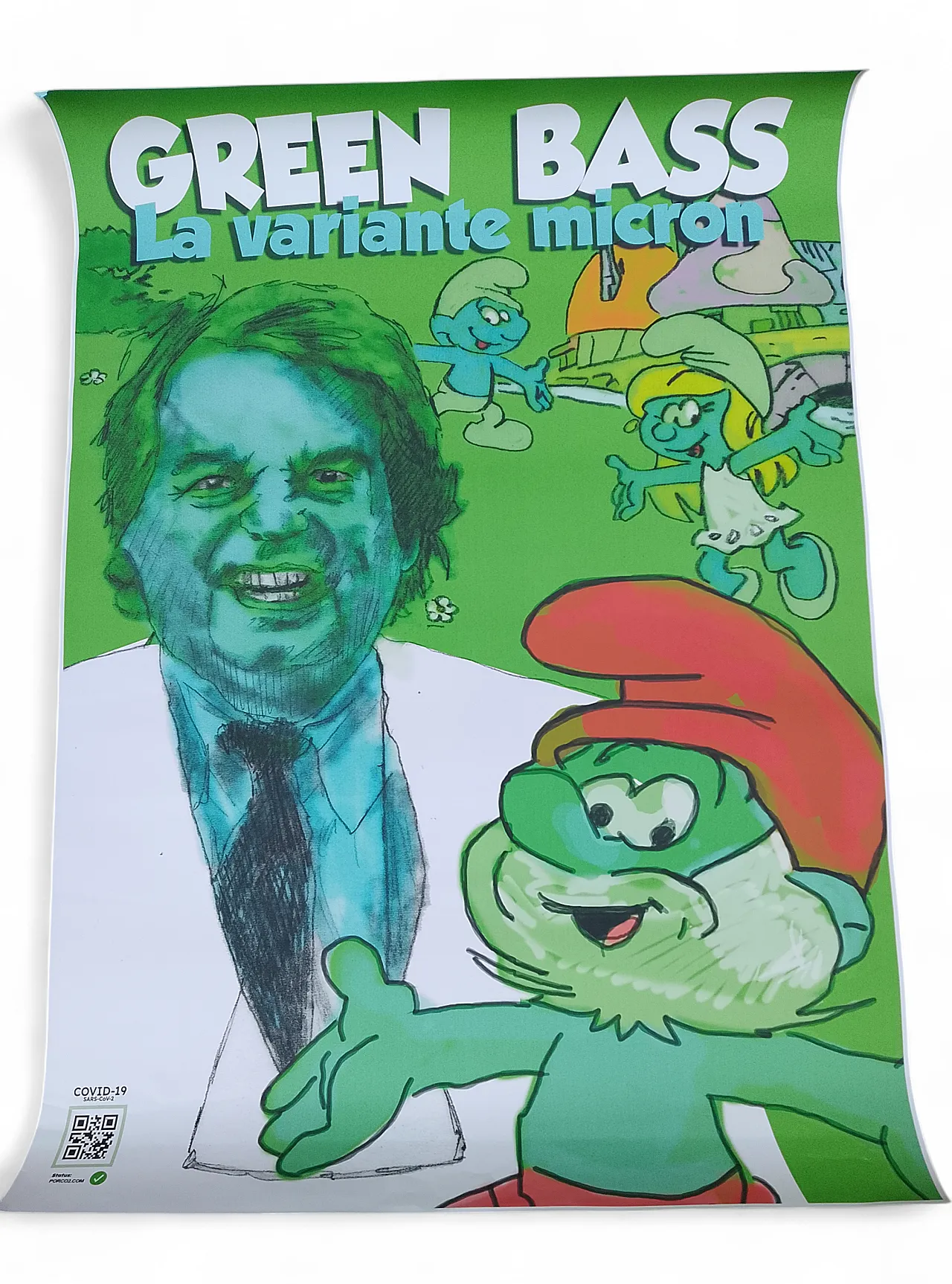 "Green Pass the Micro Variant" poster 4