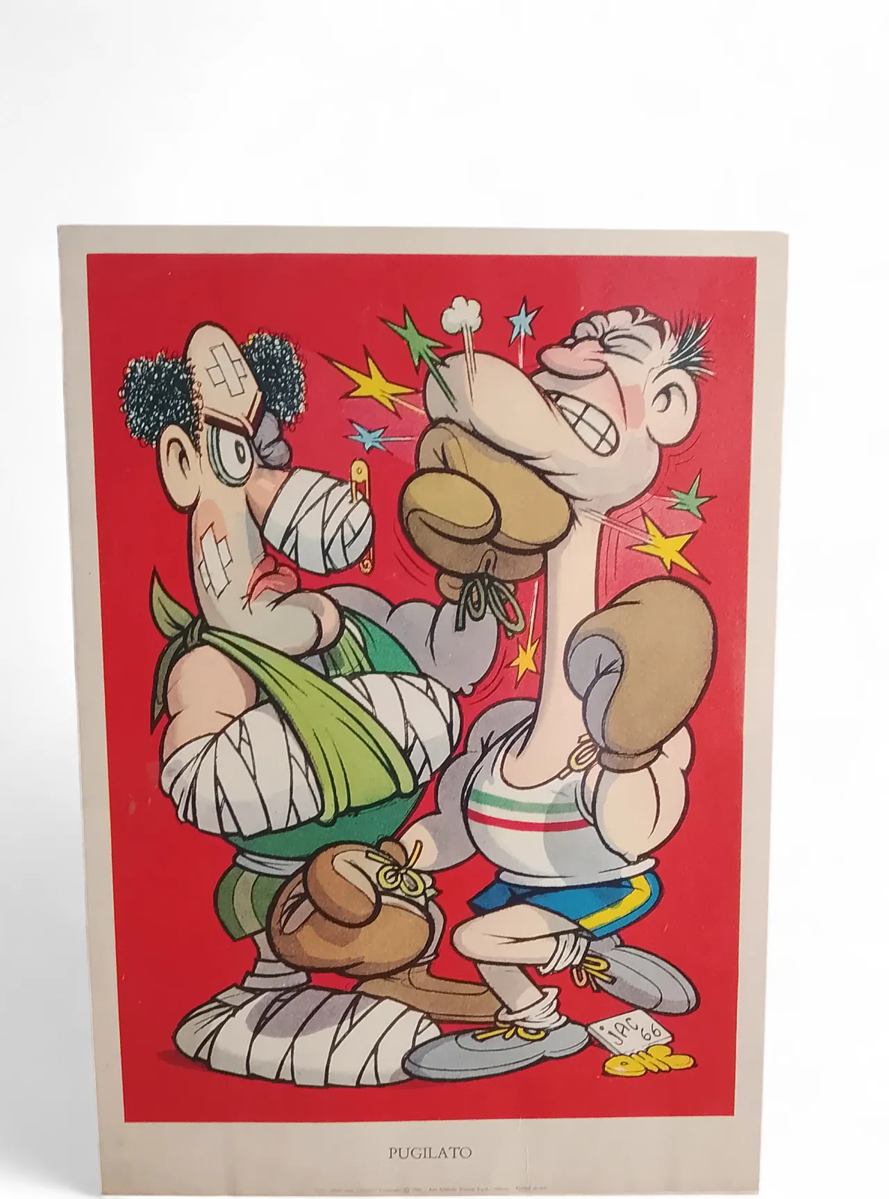 "Boxing" sports series poster on Jacovitti paper 4