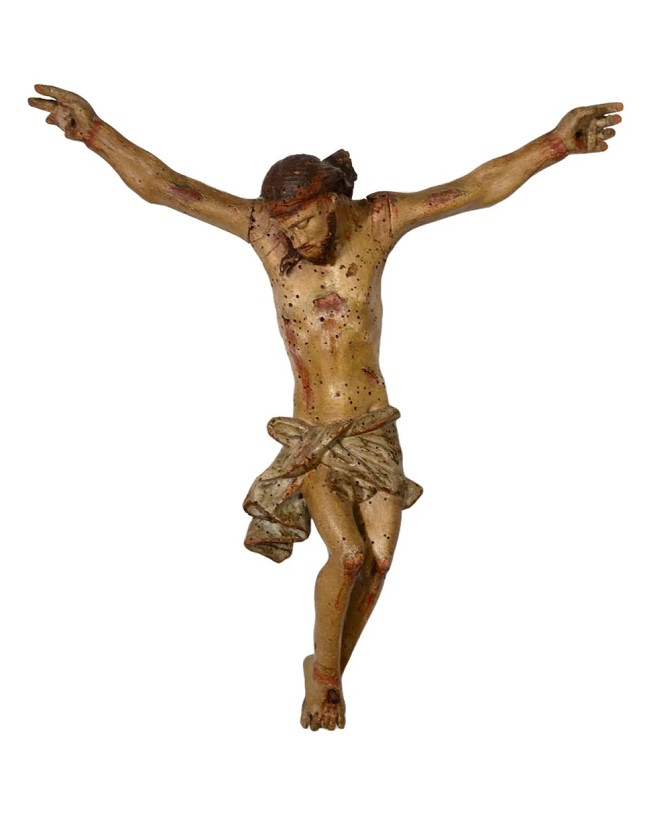 Italian Artist, Corpus Christi Sculpture, polychrome wood,19th century 1
