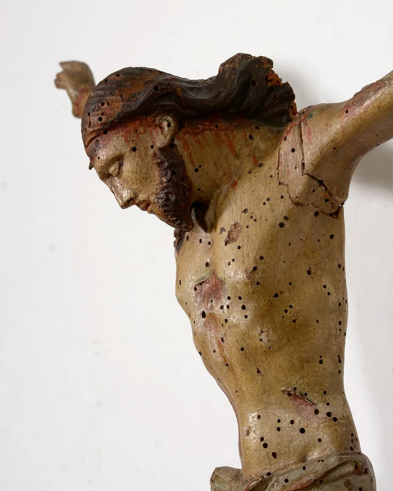Italian Artist, Corpus Christi Sculpture, polychrome wood,19th century 12