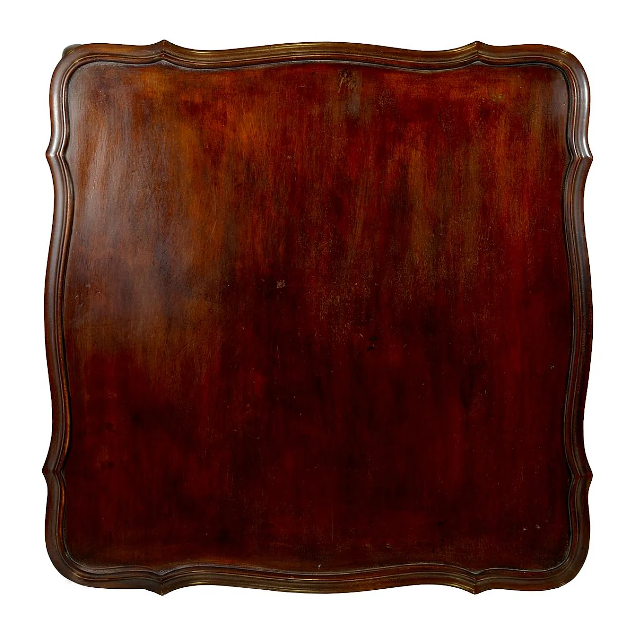 Walnut game table with woven cane inserts, 1920s 4