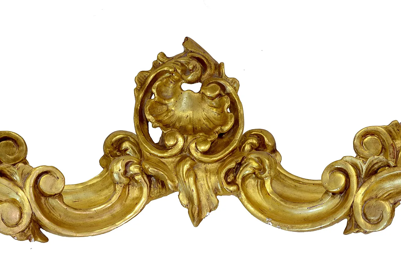 Louis Philippe giltwood table with red marble top, 19th century 8