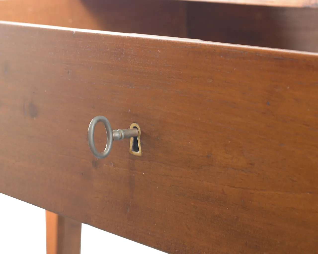 Cherrywood writing desk with drawer, late 18th century 8