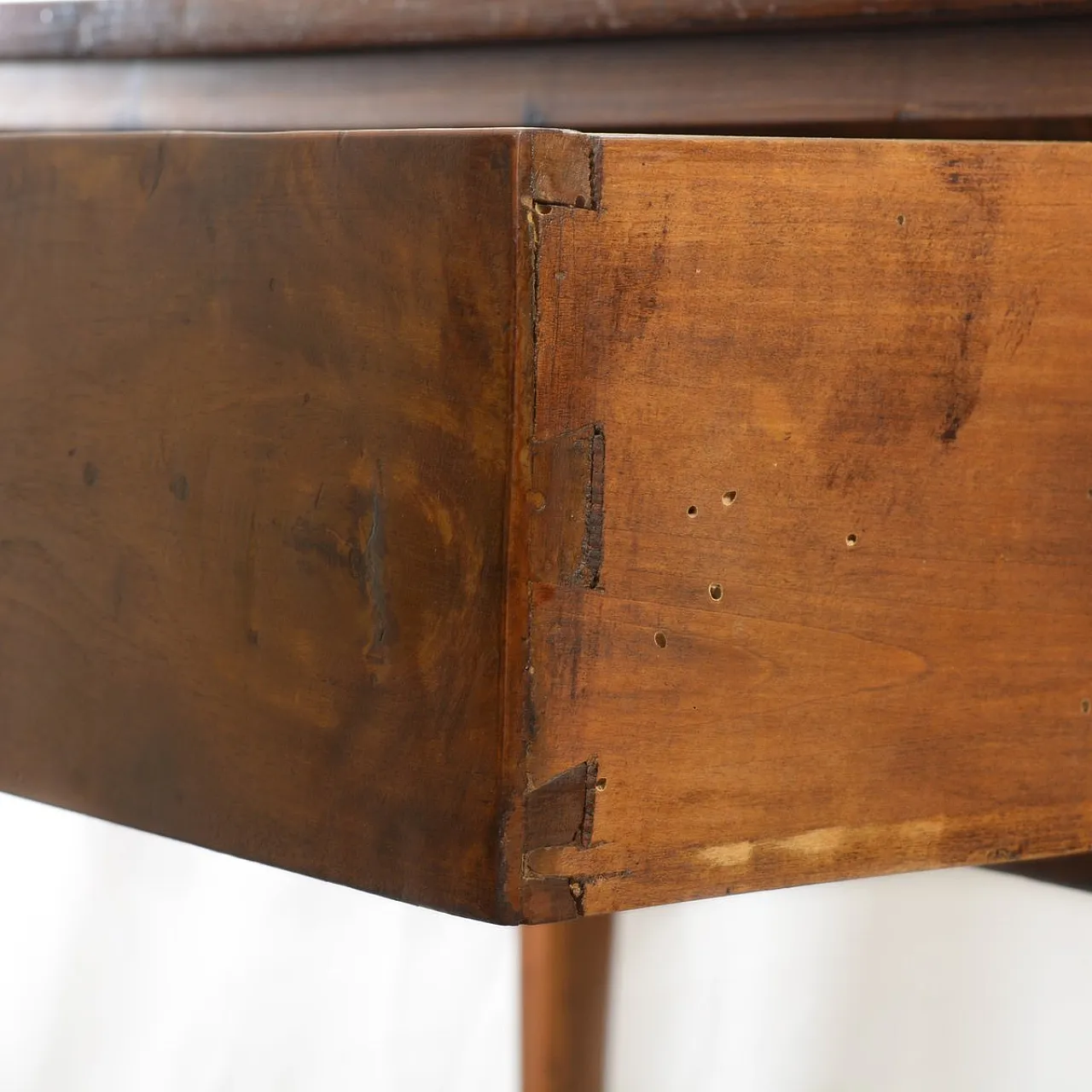 Cherrywood writing desk with drawer, late 18th century 9