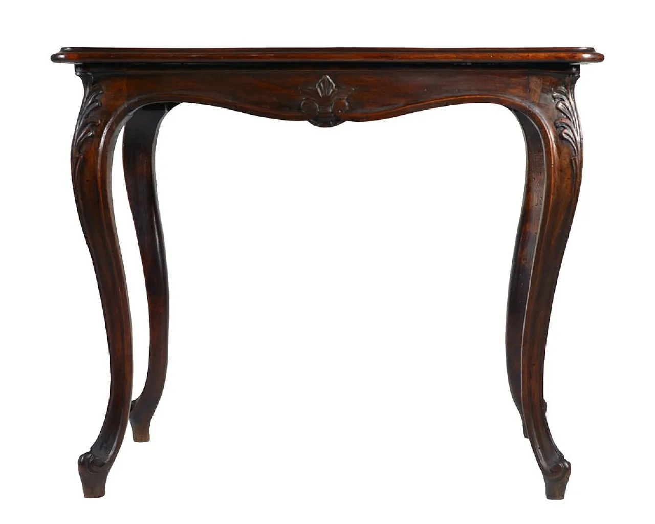 Louis XV French side table in carved walnut, 19th century 1