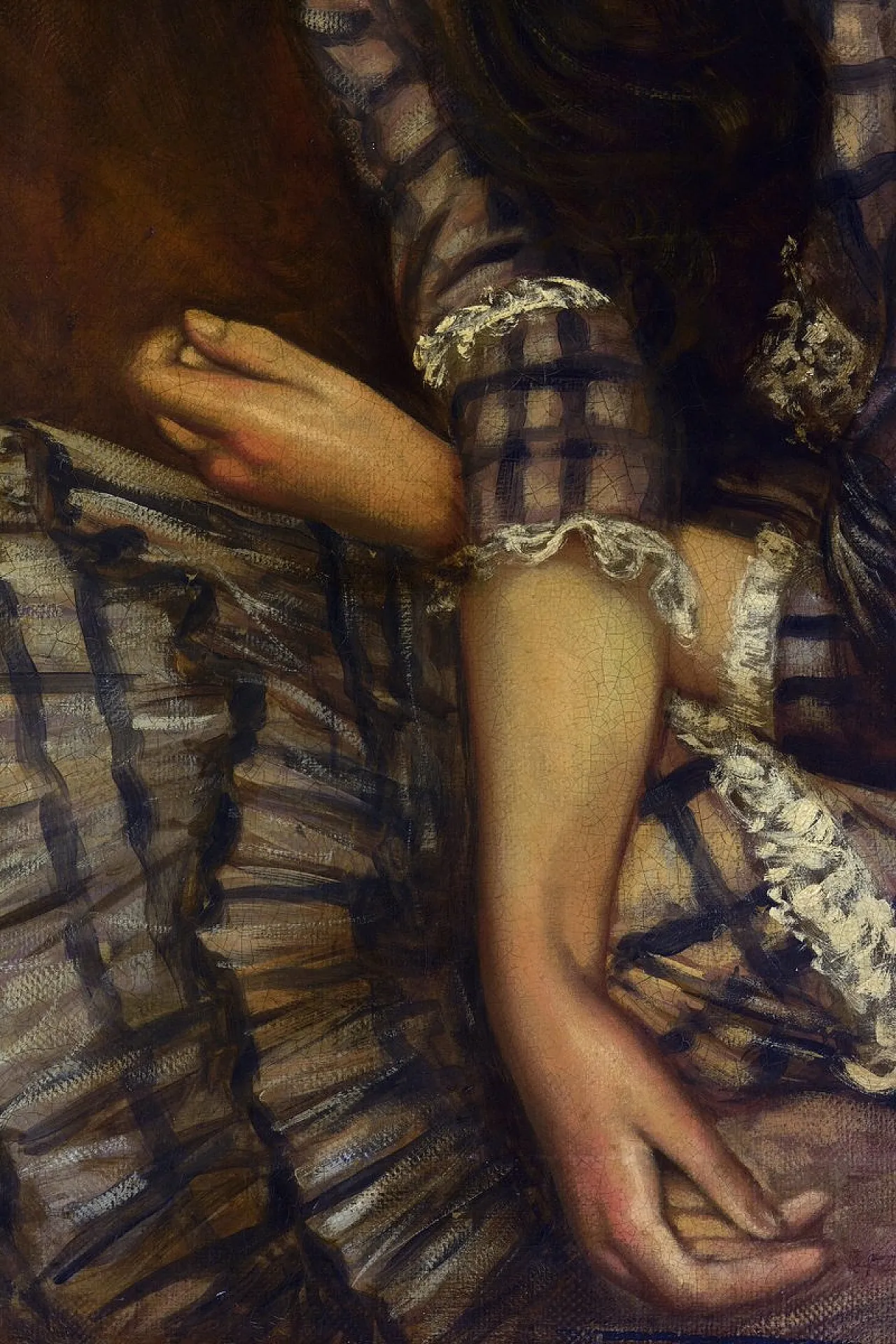 Angelo Granati, Ritratto di giovane donna, olio su tela, '900 4