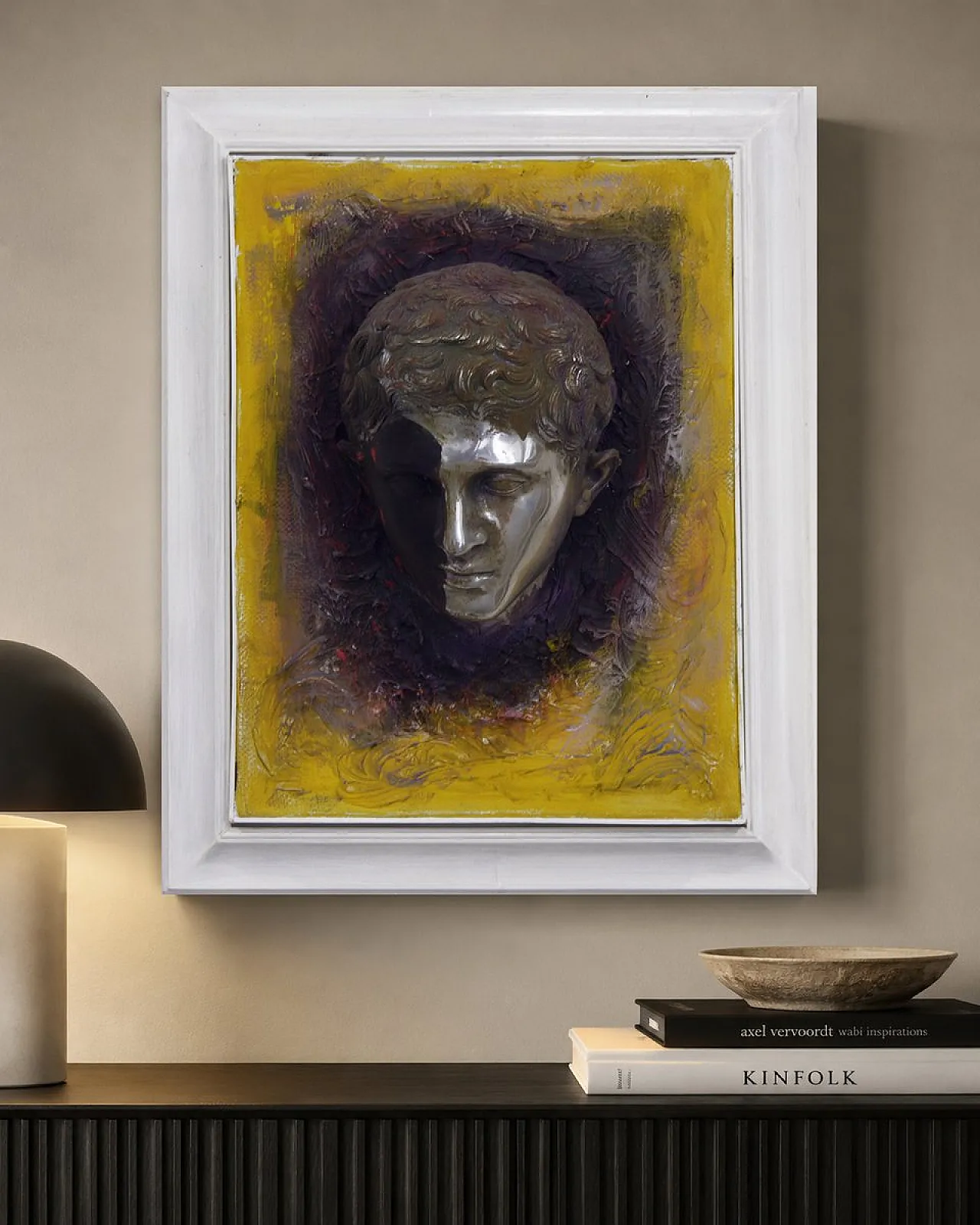 Aluminum Eco Silente sculpture on painted canvas by G Caiafa, 2000s 5