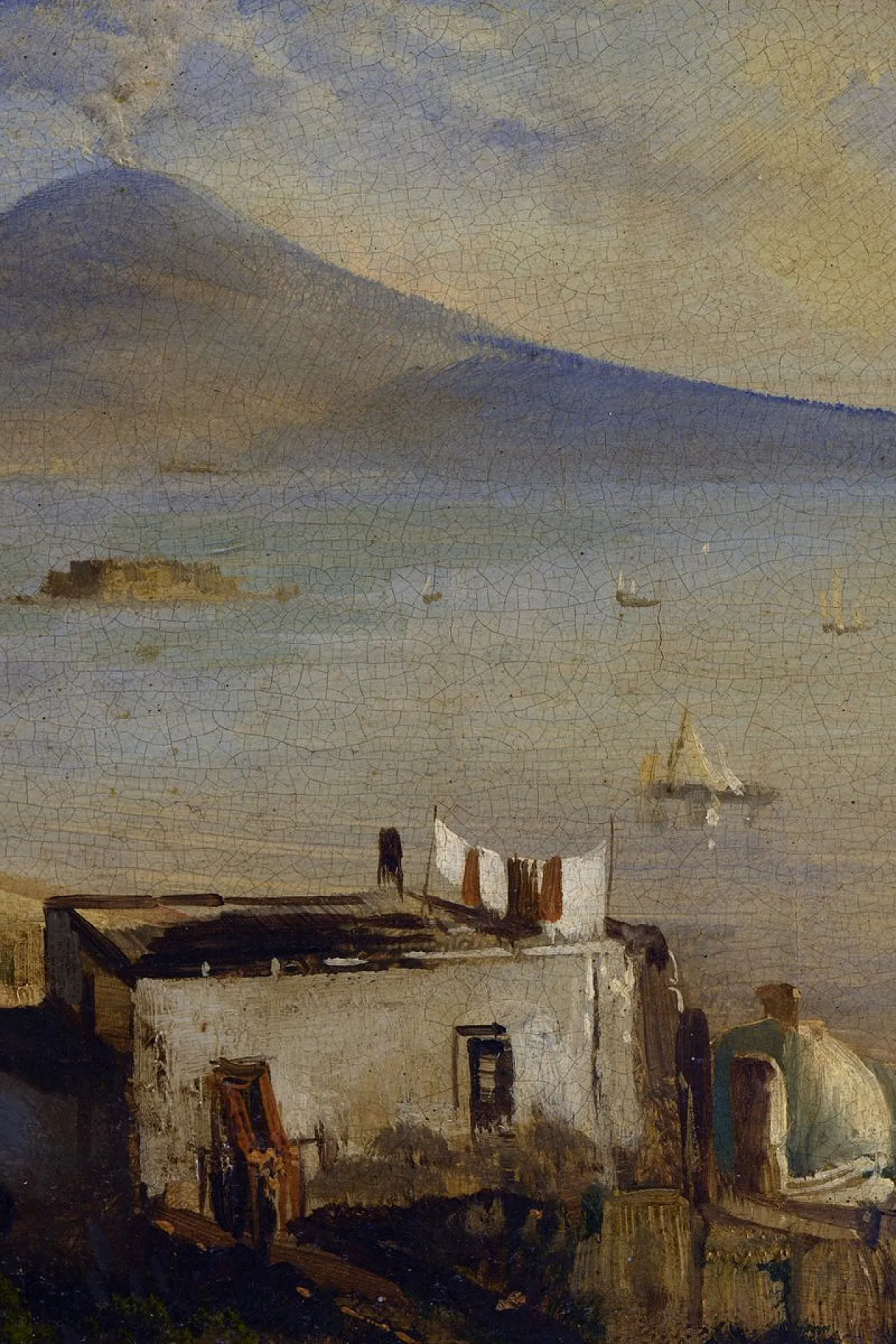 Ettore Ferrante, Veduta del Vesuvio, olio su tela, '800 4