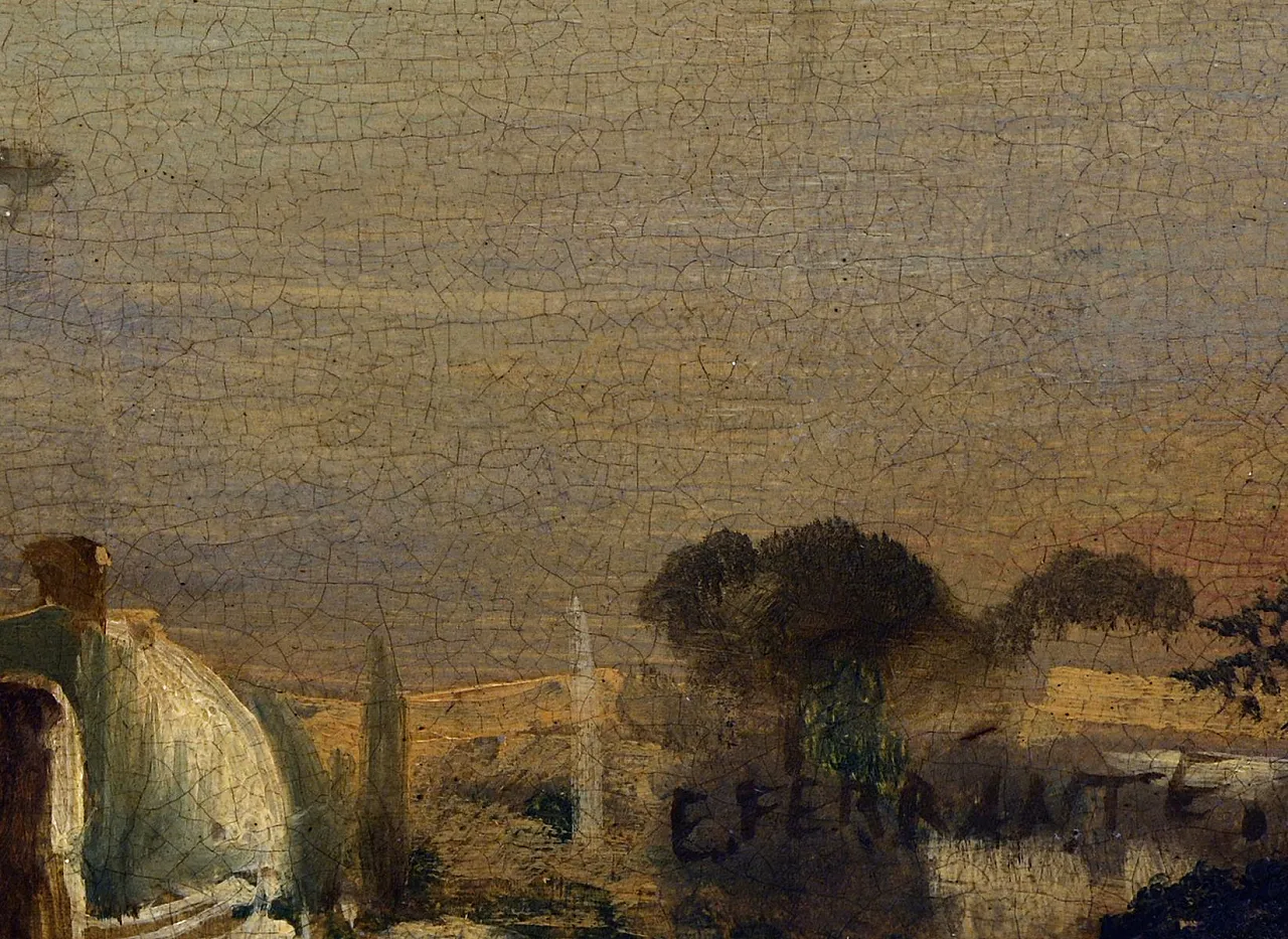 Ettore Ferrante, Veduta del Vesuvio, olio su tela, '800 5
