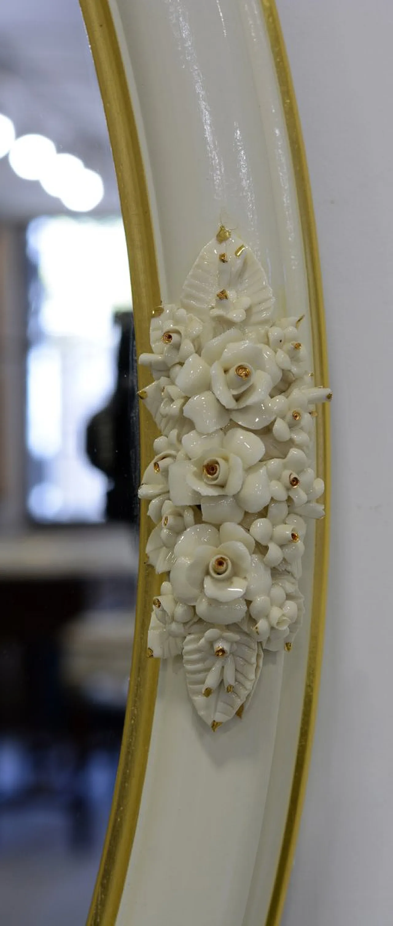 Specchio Capodimonte floreale di Giulio Tucci, anni '70 3