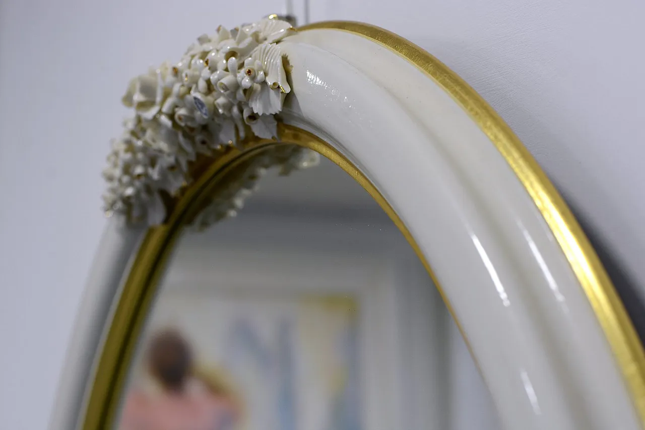 Specchio Capodimonte floreale di Giulio Tucci, anni '70 4