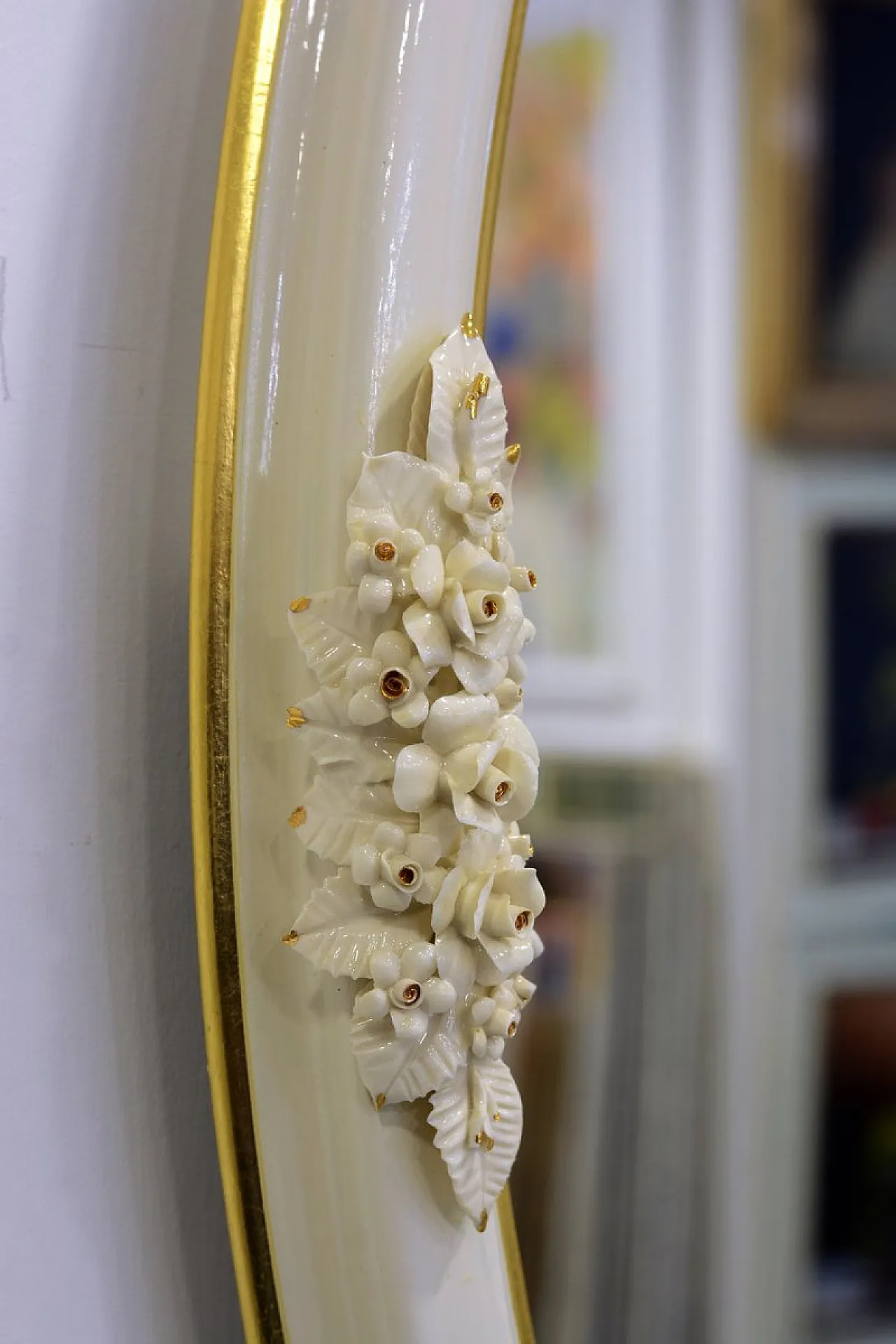 Specchio Capodimonte floreale di Giulio Tucci, anni '70 6