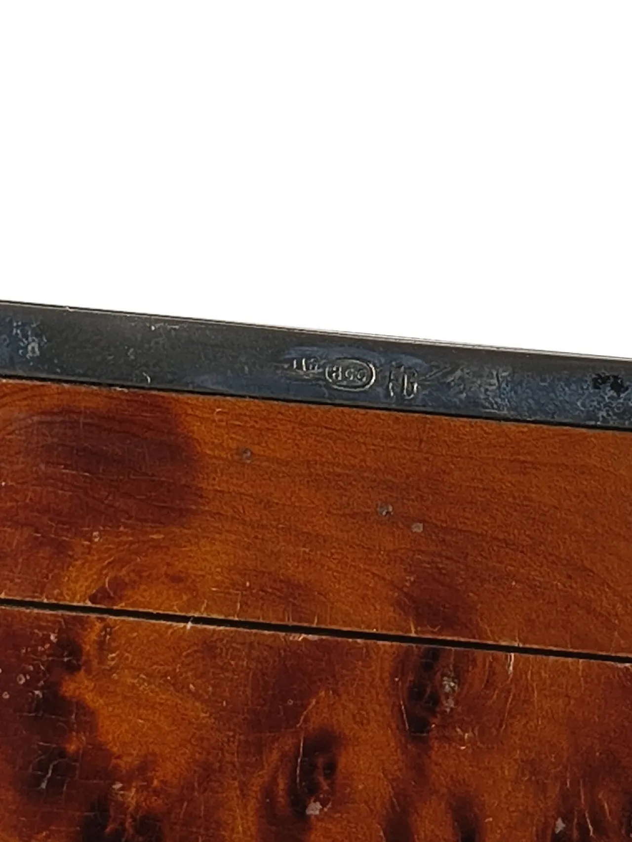 Elm burl and 800 silver jewelry box from Leonardo Gaito Napoli, 1950s 7