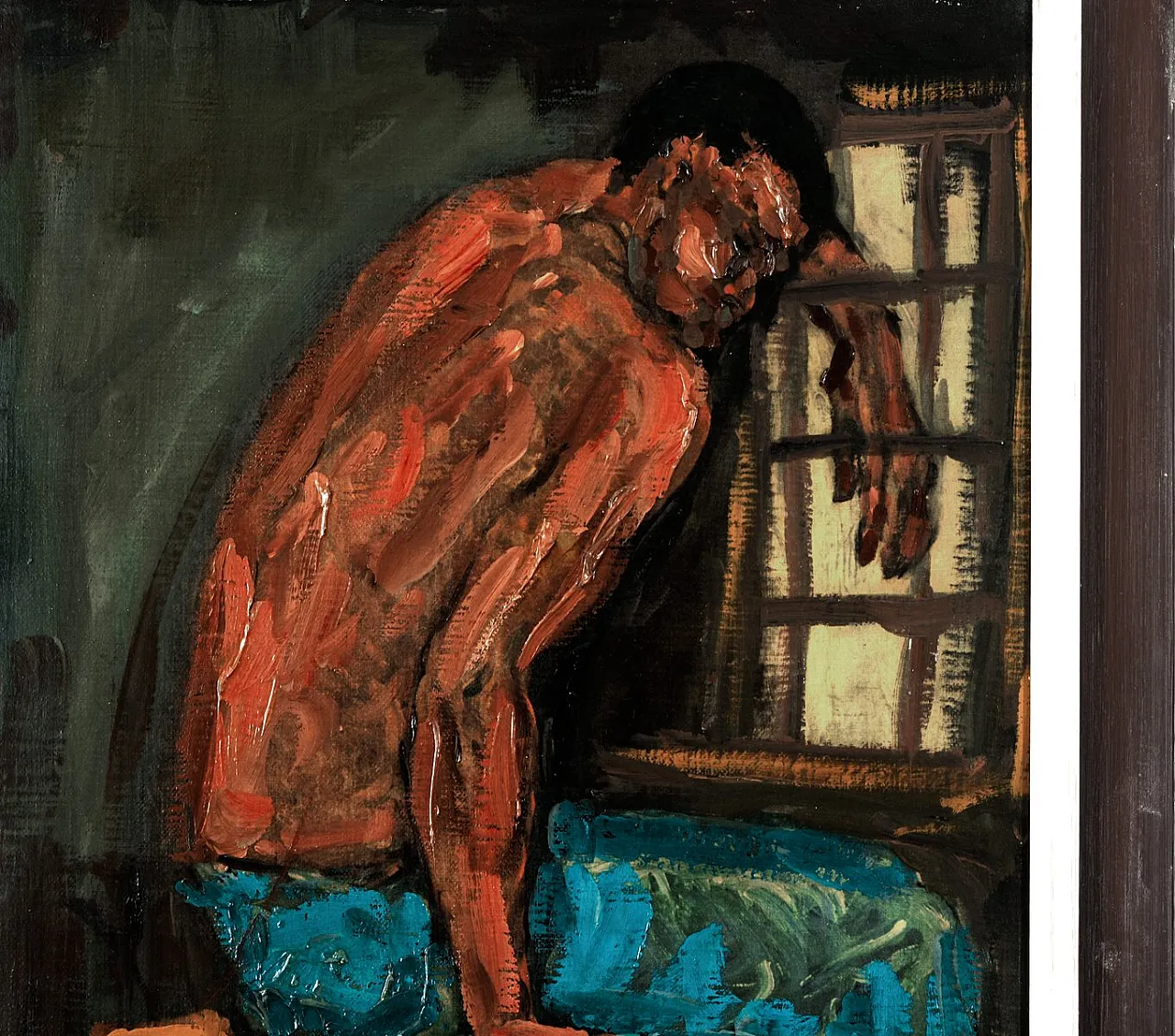 Frank Tempesta, Nudo maschile seduto, olio su tela, anni '70 4