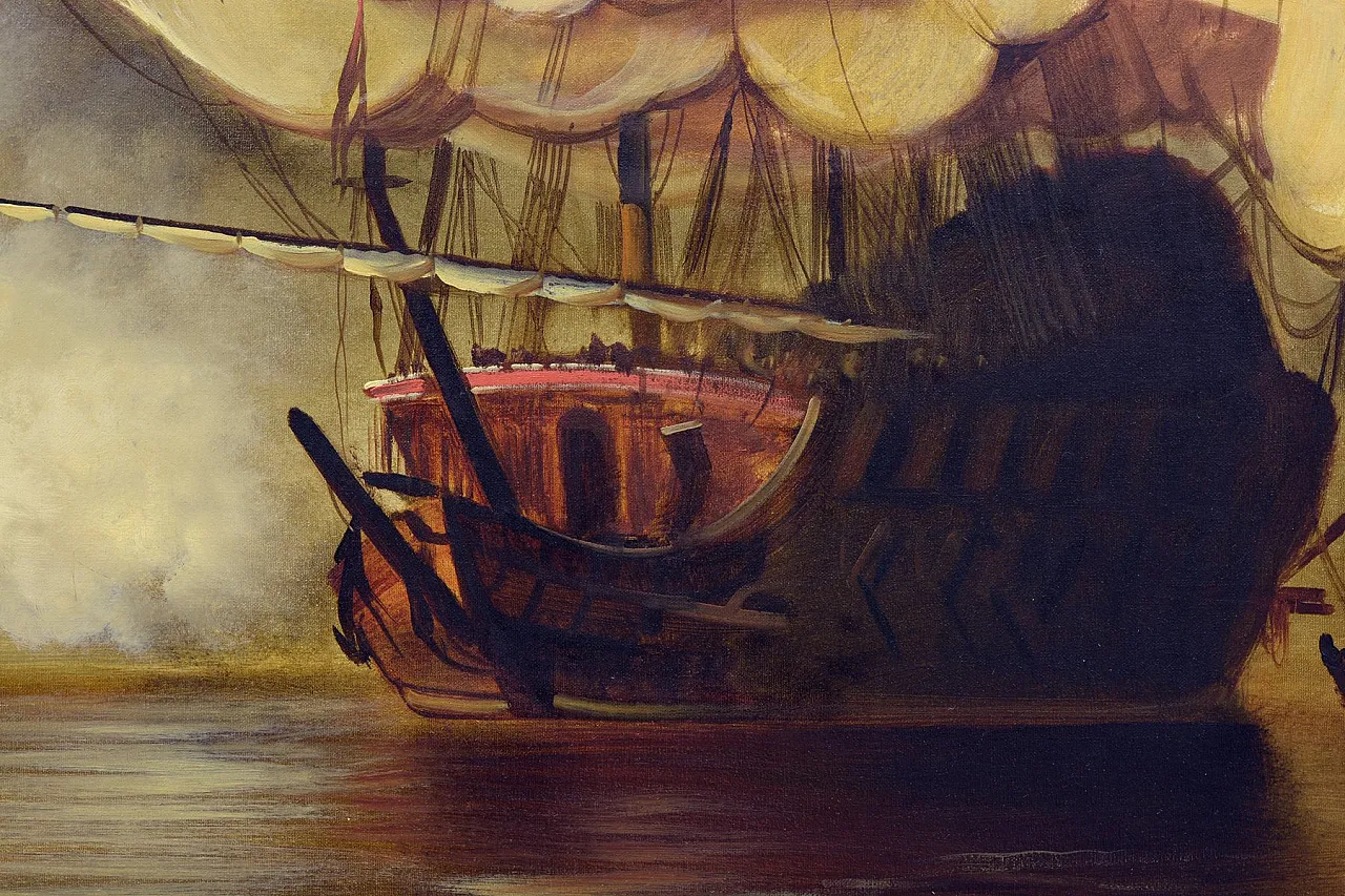 Jean Broos, Il colpo di cannone, olio su tela, anni '80 3