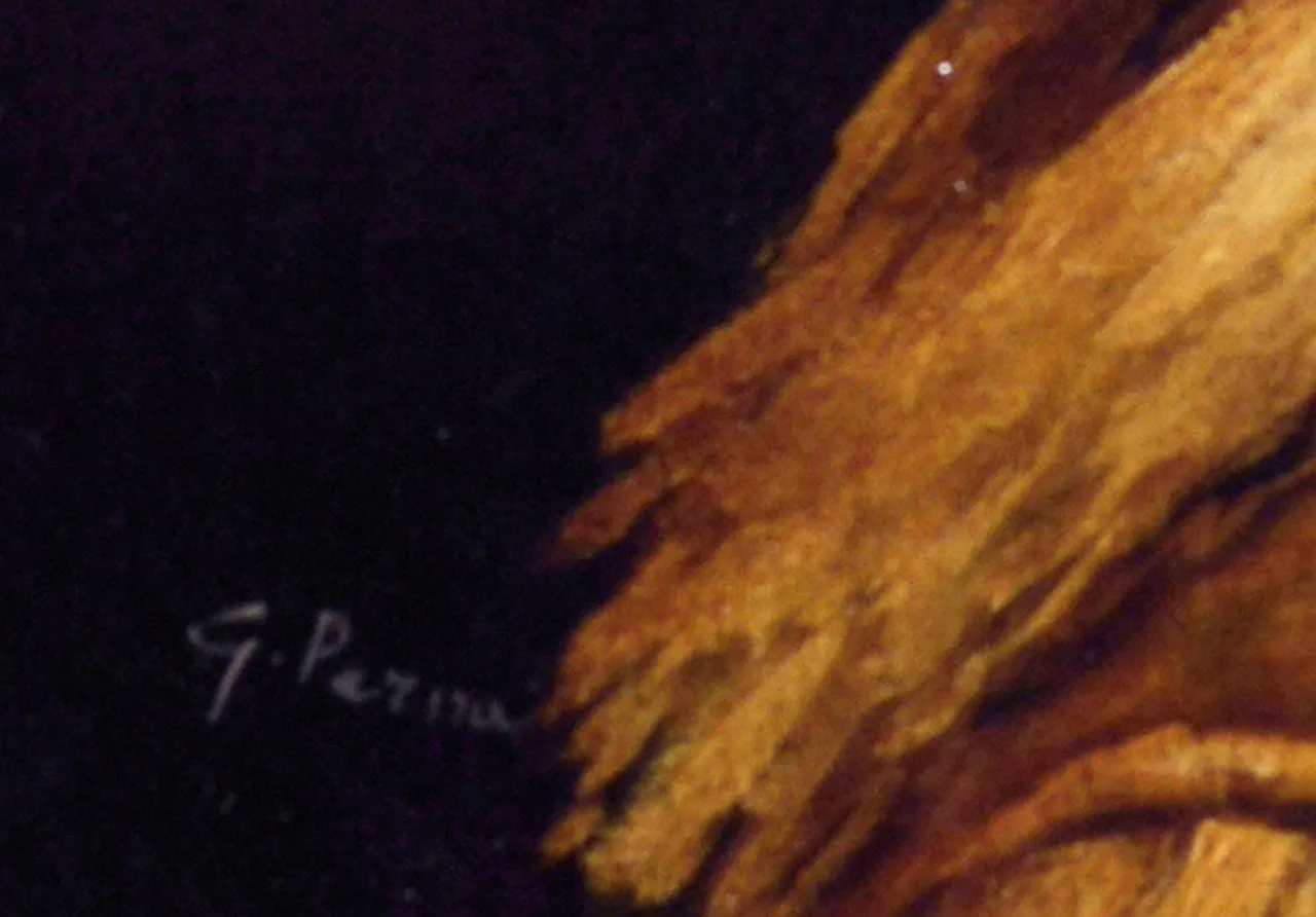 Giovanni Perna, Moschettiere, olio su tavola incorniciato, anni '90 2