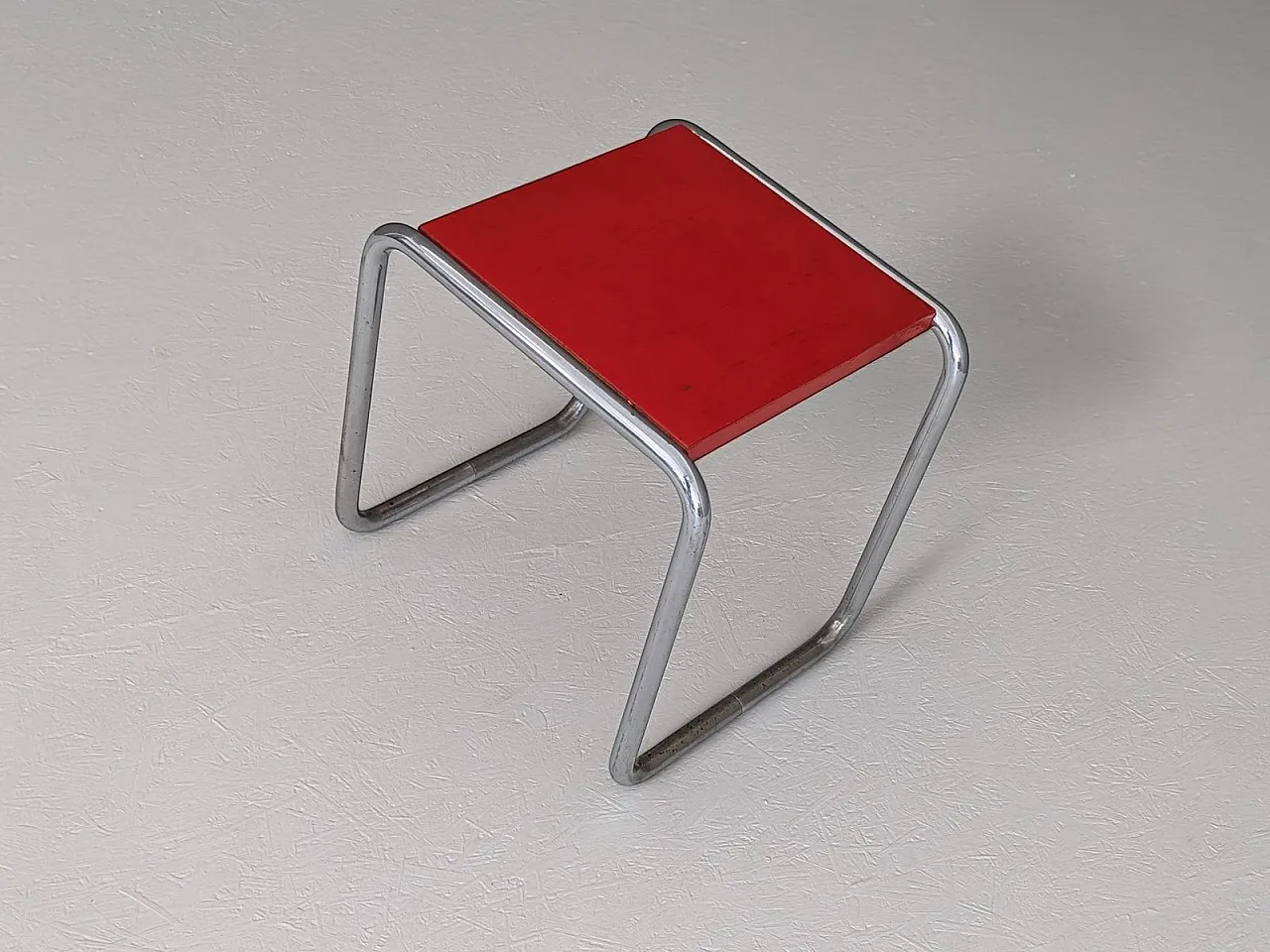 Early B 9/S Bauhaus canteen stool by Marcel Breuer for Thonet, 1930s 4