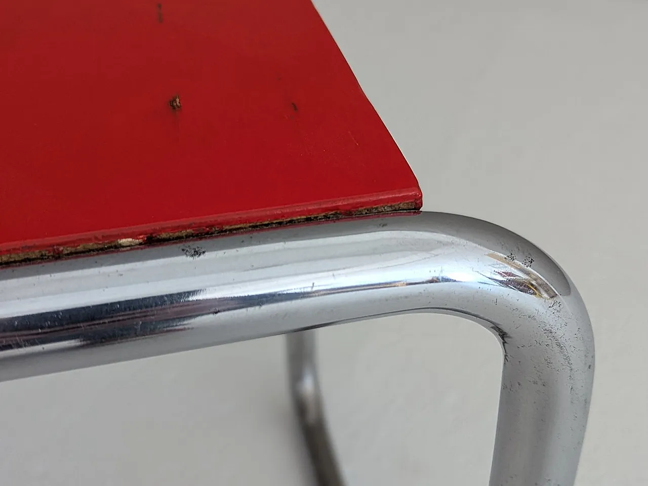 Early B 9/S Bauhaus canteen stool by Marcel Breuer for Thonet, 1930s 9